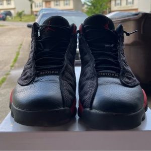 Red and black jordan 13,size 8 1/2,no box